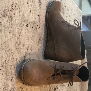 Tan Suede booties! Michael Shannon